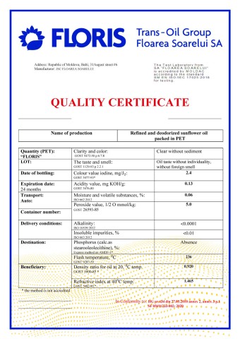 Floris quality certified